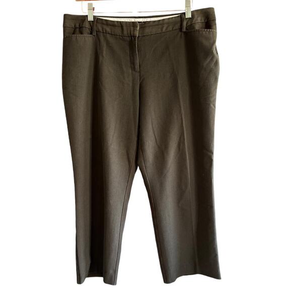 Womens Pants Size 16P Brown Capri Business Casual Professional Office Baddie - Picture 1 of 5